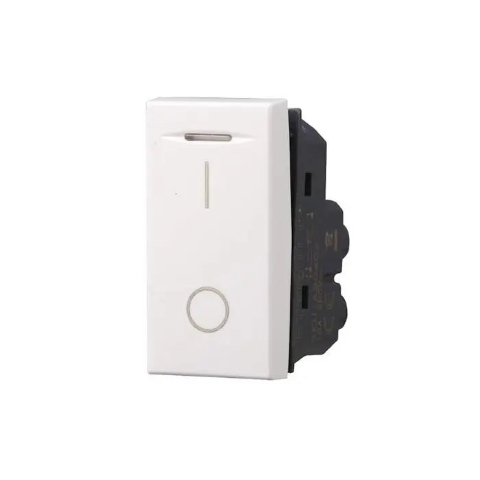 Interruttore bipolare 2P 16A compatibile Bticino Axolute colore bianco Ettroit AB0402