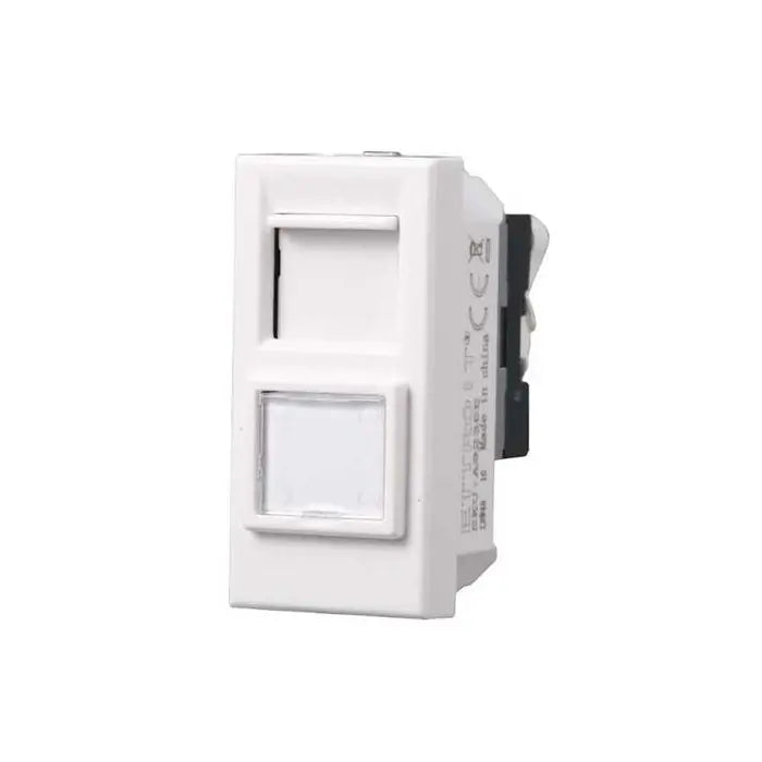 Presa rete dati RJ45 UTP cat.5e compatibile Bticino Axolute colore bianco Ettroit AB2355