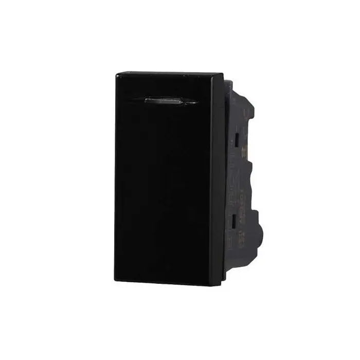 Interruttore unipolare 1P 16A compatibile Bticino Axolute colore nero Ettroit AN0401