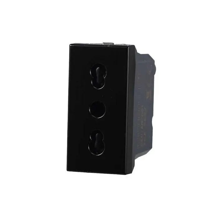 Presa bipasso compatibile Bticino Axolute 2P+T 10/16A 250V colore nero Ettroit AN2001