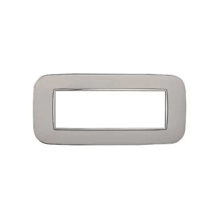 Placca compatibile Bticino Axolute 6 moduli plastica colore bianco Orbis serie Moon Ettroit AN91601