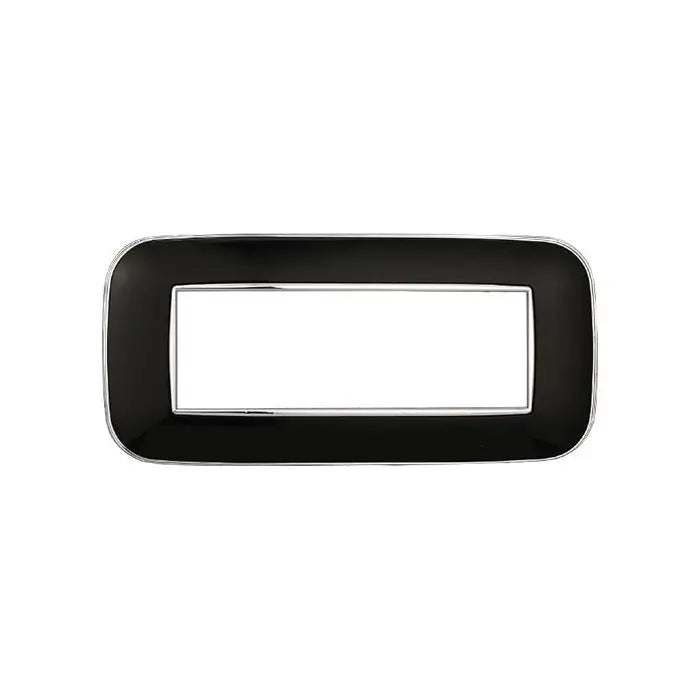 Placca compatibile Bticino Axolute 6 moduli plastica colore nero Orbis serie Moon Ettroit AN91602