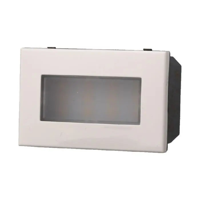 Lampada LED segnapasso 2.4W 220V luce bianco caldo 3000K da incasso compatibile Bticino Axolute colore bianco Ettroit AB0323