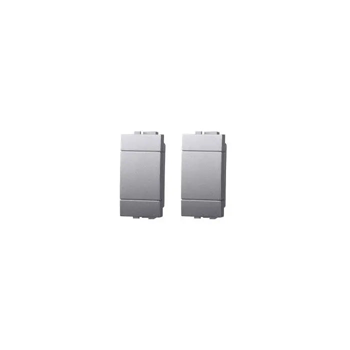 ETTROIT LG0100 falso polo copritasto 1P grigio copriforo compatibile Bticino Living (2pz)