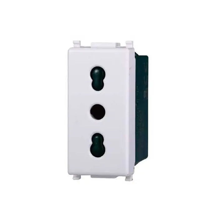 Presa bipasso compatibile Vimar Plana 2P+T 10/16A 250V colore bianco Ettroit EV2001
