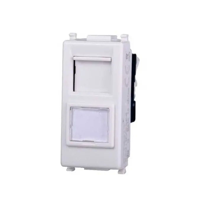 Presa rete dati RJ45 UTP cat.6 compatibile Vimar Plana colore bianco Ettroit EV2356