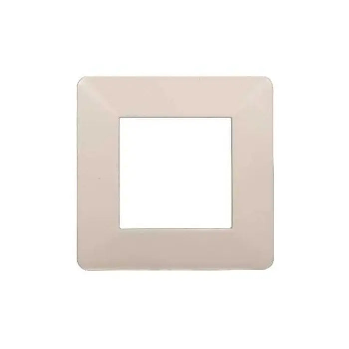 Placca compatibile Vimar Plana 2 moduli plastica colore sabbia Ettroit EV83209
