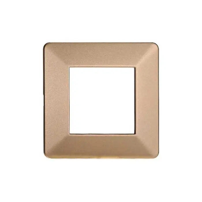 Placca compatibile Vimar Plana 2 moduli plastica colore oro Ettroit EV83211