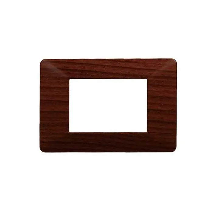 Placca compatibile Vimar Plana 3 moduli plastica colore radica Ettroit EV83303