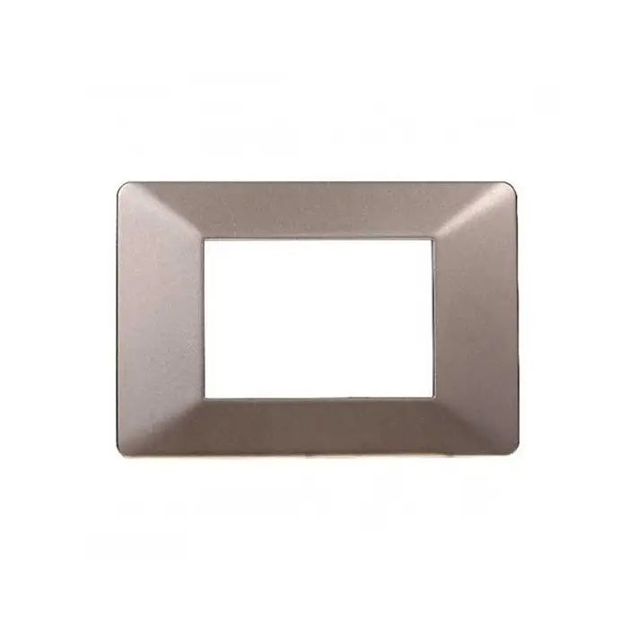 Placca compatibile Vimar Plana 3 moduli plastica colore bronzo Ettroit EV83310