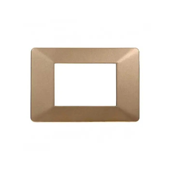 Placca compatibile Vimar Plana 3 moduli plastica colore oro Ettroit EV83311