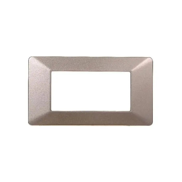 Placca compatibile Vimar Plana 4 moduli plastica colore bronzo Ettroit EV83410