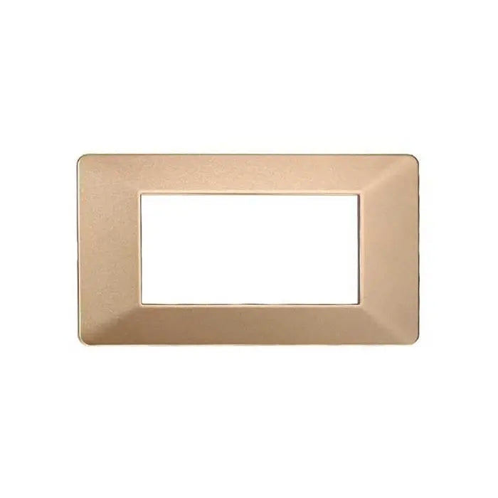 Placca compatibile Vimar Plana 4 moduli plastica colore oro Ettroit EV83411