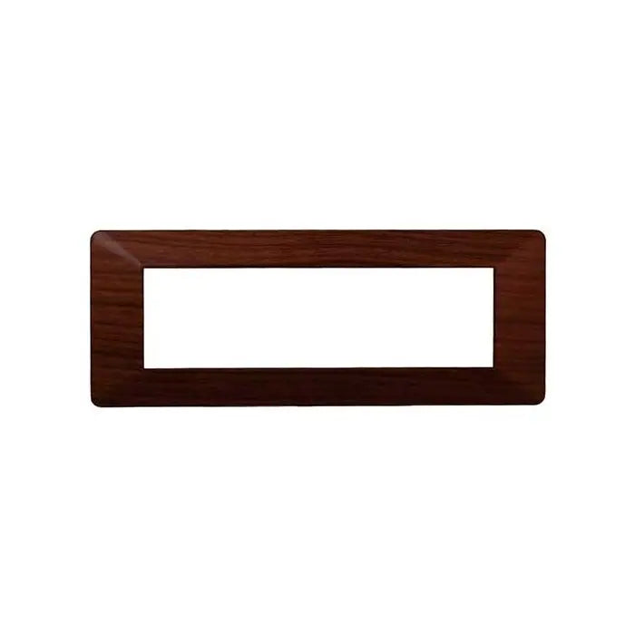 Placca compatibile Vimar Plana 7 moduli plastica colore radica Ettroit EV83703