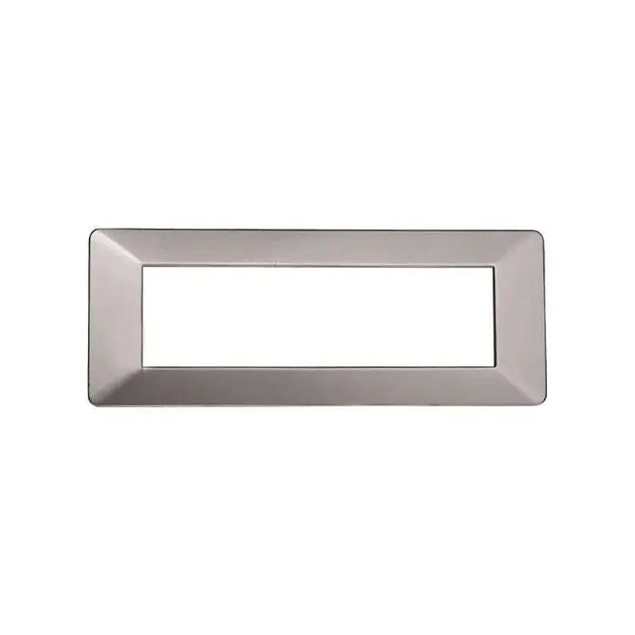 Placca compatibile Vimar Plana 7 moduli plastica colore titanio Ettroit EV83708