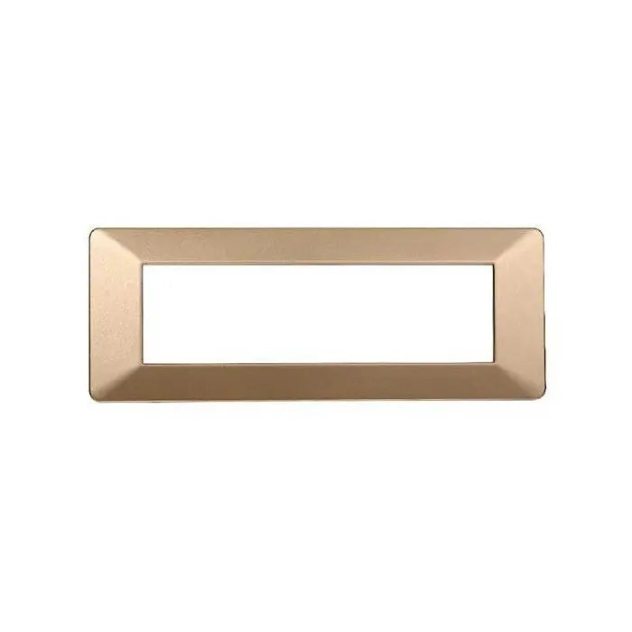 Placca compatibile Vimar Plana 7 moduli plastica colore oro Ettroit EV83711