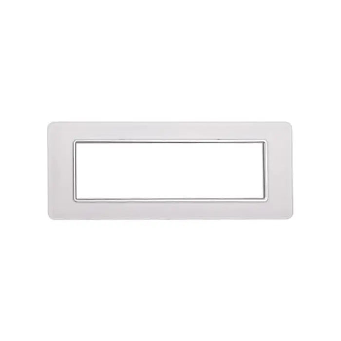 Placca compatibile Vimar Plana 7 moduli vetro colore bianco Ettroit EV84601