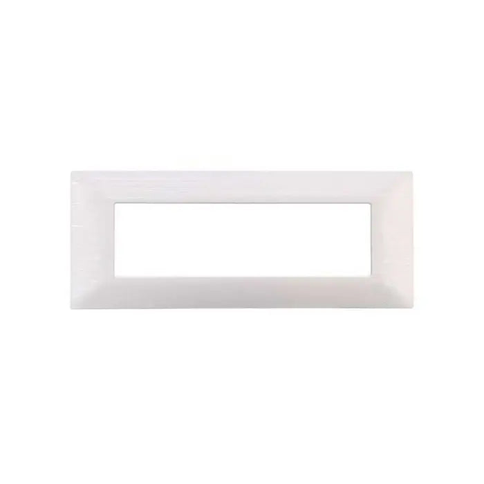 Placca compatibile Vimar Plana 7 moduli plastica colore bianco satinato Ettroit EV85601