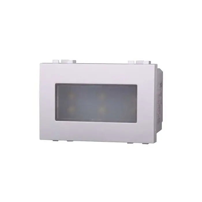 Lampada LED segnapasso 2.4W 220V luce bianco caldo 3000K da incasso compatibile Bticino Livinglight colore bianco