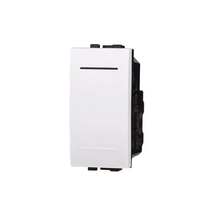 Interruttore unipolare 1P 16A compatibile Bticino Livinglight colore bianco
