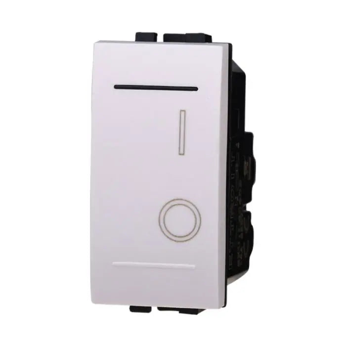 Interruttore bipolare 2P bianco 0-1 compatibile bticino Living ETTROIT LB0402