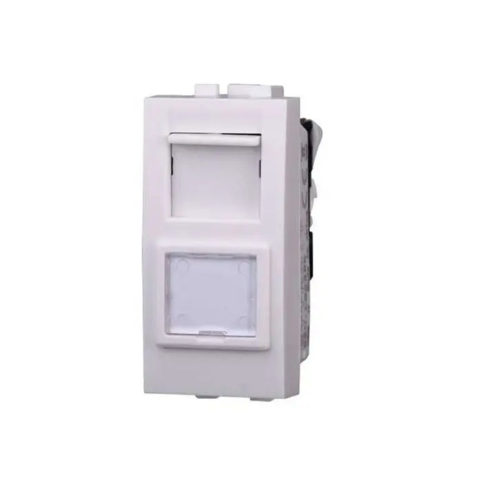 Presa rete dati RJ45 UTP cat.6 compatibile Bticino Livinglight colore bianco