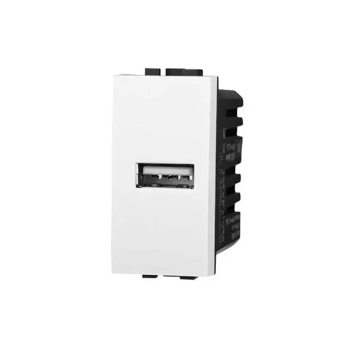 Presa Caricatore USB Type-A compatibile Bticino Livinglight 5Vdc 2.1A colore bianco