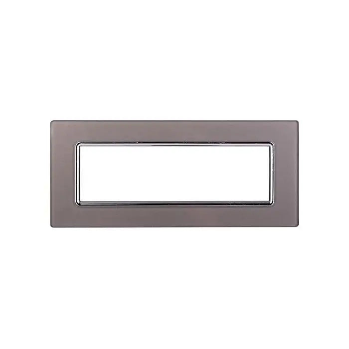 Placca compatibile Bticino Livinglight 7 moduli vetro colore argento