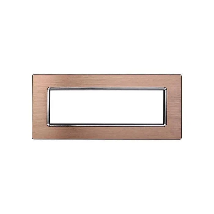 Placca compatibile Bticino Livinglight 7 moduli alluminio colore oro