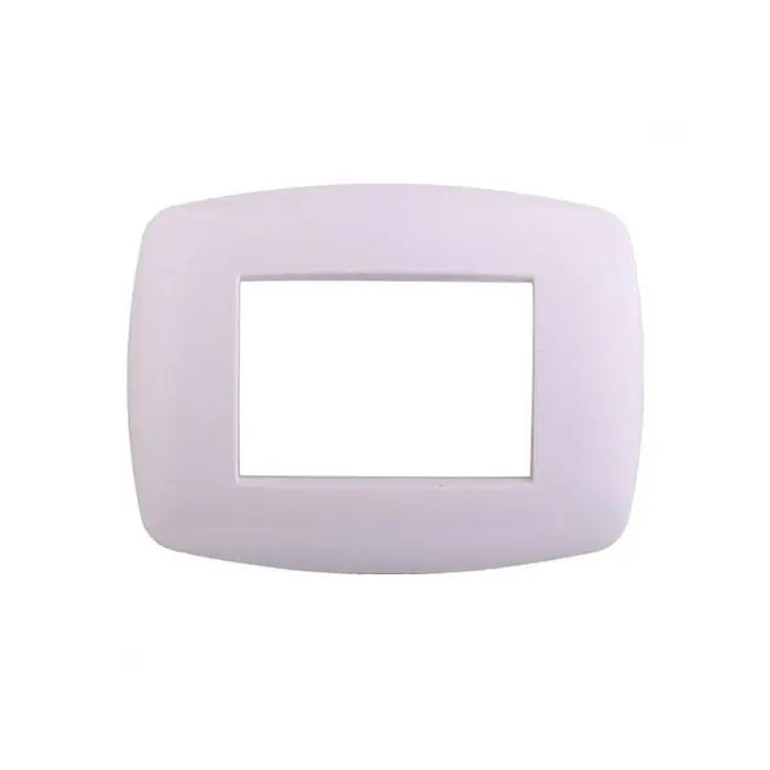 Placca compatibile Bticino Livinglight 3 moduli plastica slim colore bianco