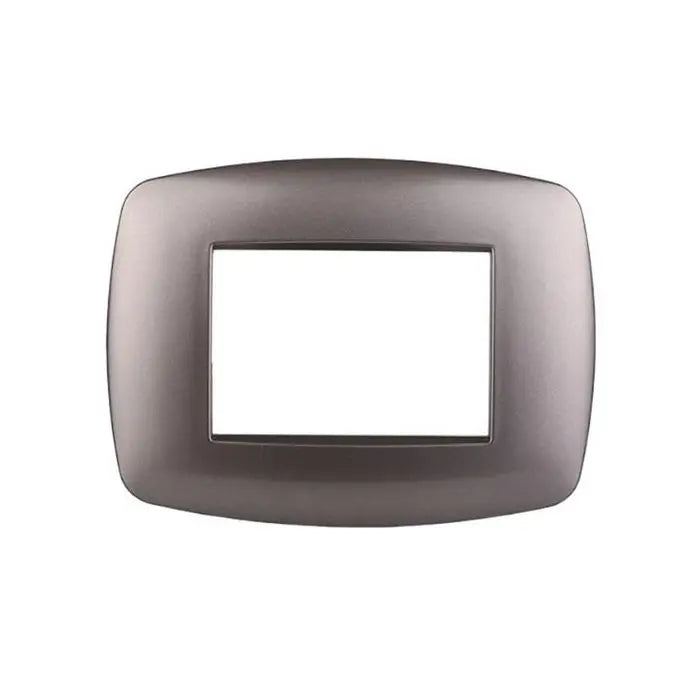 Placca compatibile Bticino Livinglight 3 moduli plastica slim colore titanio