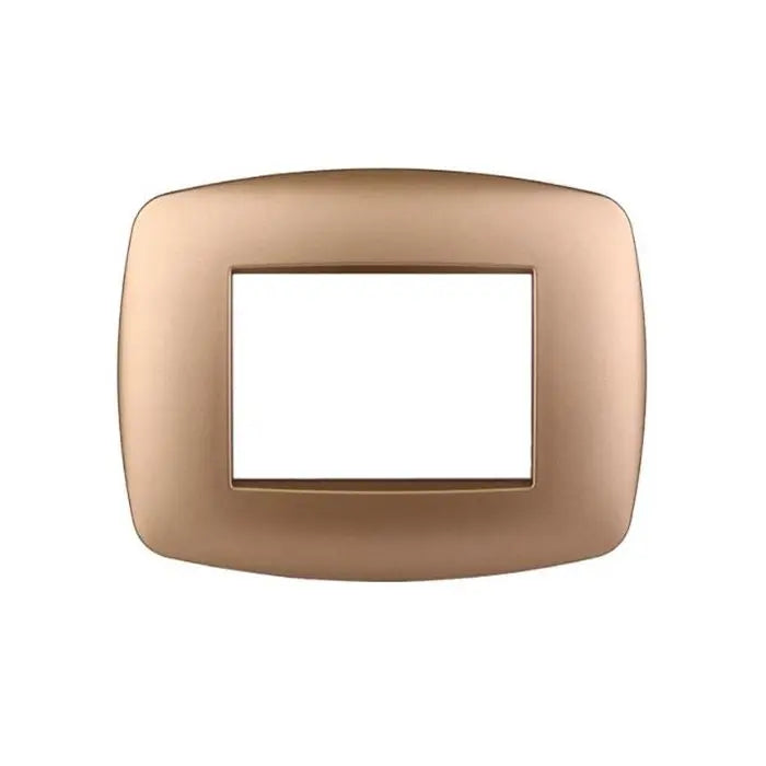 Placca compatibile Bticino Livinglight 3 moduli plastica slim colore oro