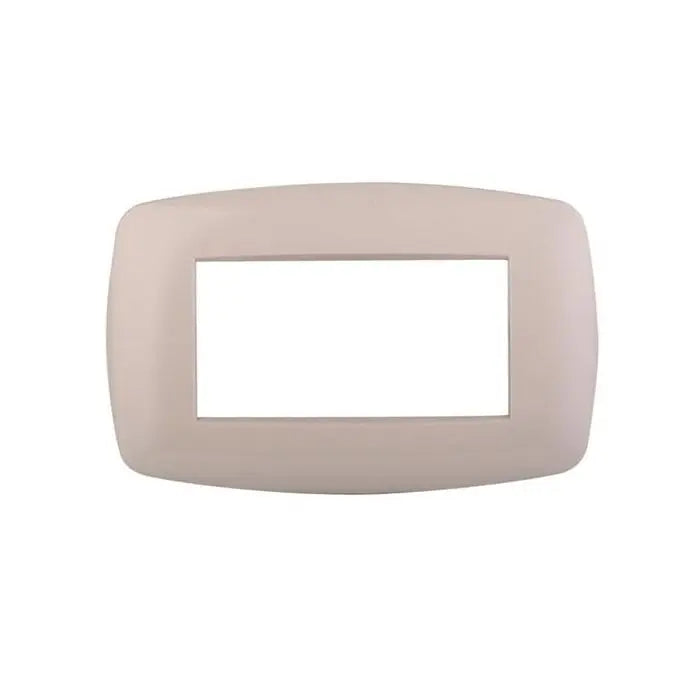 Placca compatibile Bticino Livinglight 4 moduli plastica slim colore sabbia
