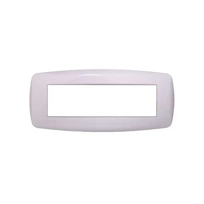 Placca compatibile Bticino Livinglight 7 moduli plastica slim colore bianco