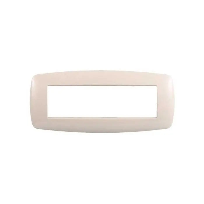 Placca compatibile Bticino Livinglight 7 moduli plastica slim colore sabbia