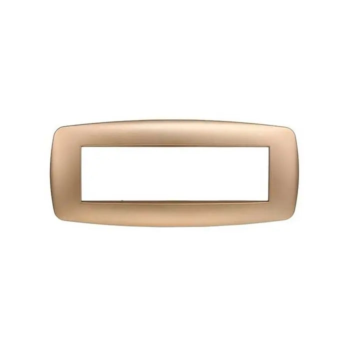 Placca compatibile Bticino Livinglight 7 moduli plastica slim colore oro
