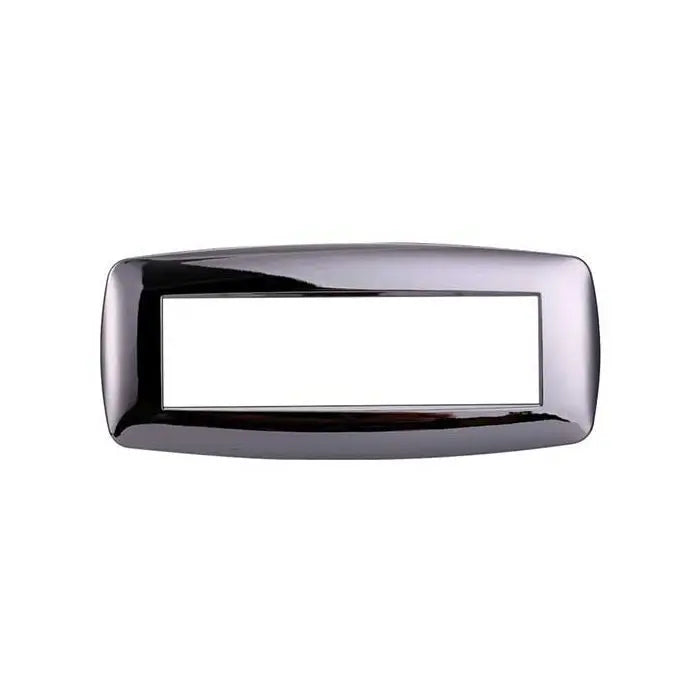 Placca compatibile Bticino Livinglight 7 moduli plastica slim colore cromato lucido