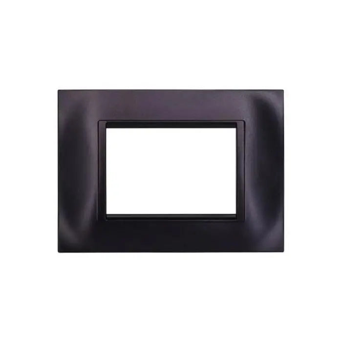 Placca compatibile Bticino Livinglight 3 moduli plastica quadrata colore nero