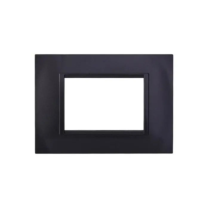 Placca compatibile Bticino Livinglight 3 moduli plastica quadrata colore acciaio scuro
