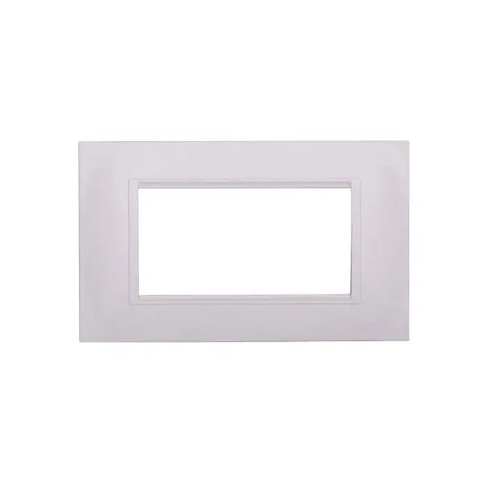 Placca compatibile Bticino Livinglight 4 moduli plastica quadrata colore bianco