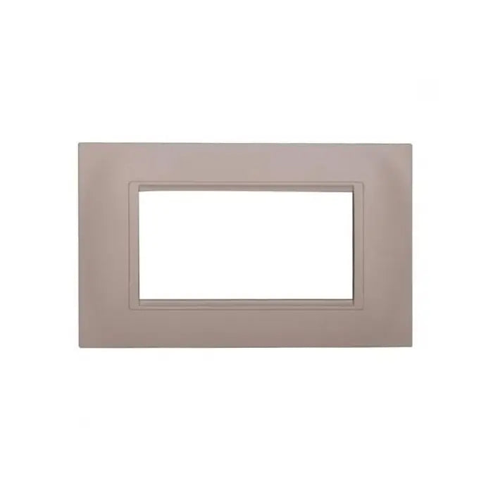 Placca compatibile Bticino Livinglight 4 moduli plastica quadrata colore sabbia