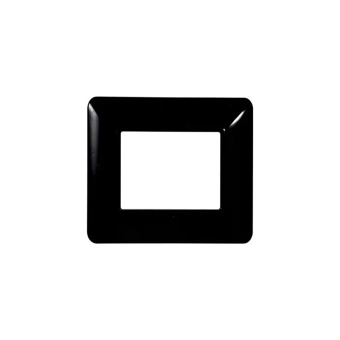 Placca compatibile Bticino Matix 2 moduli plastica colore nero