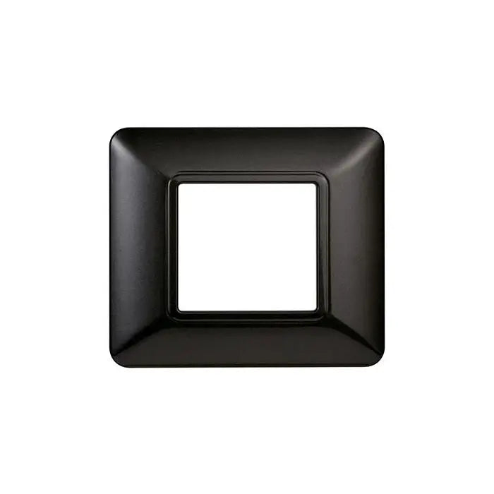 Placca compatibile Bticino Matix 2 moduli plastica colore acciaio scuro