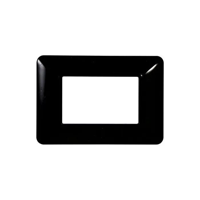 Placca compatibile Bticino Matix 3 moduli plastica colore nero