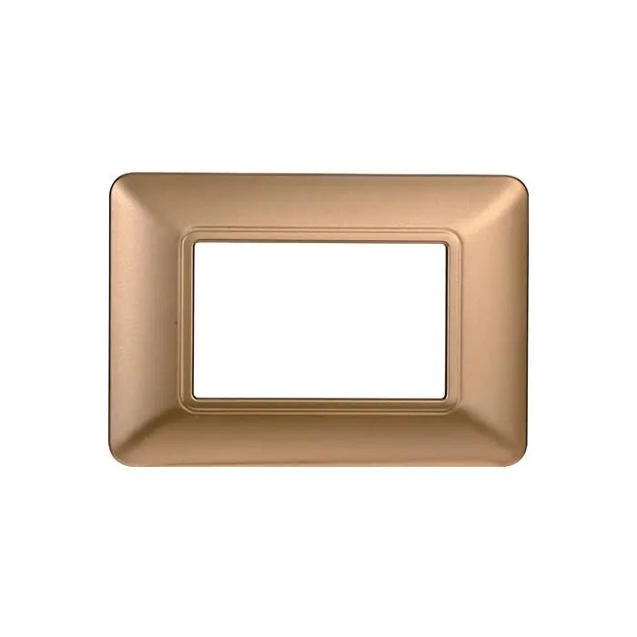 Placca compatibile Bticino Matix 3 moduli plastica colore oro