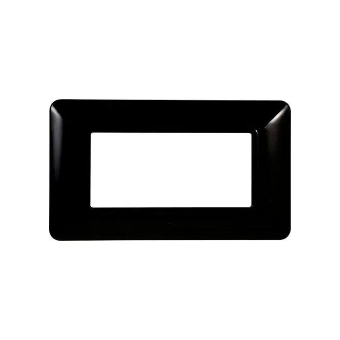 Placca compatibile Bticino Matix 4 moduli plastica colore nero