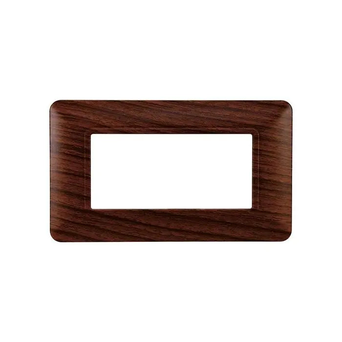 Placca compatibile Bticino Matix 4 moduli plastica colore radica