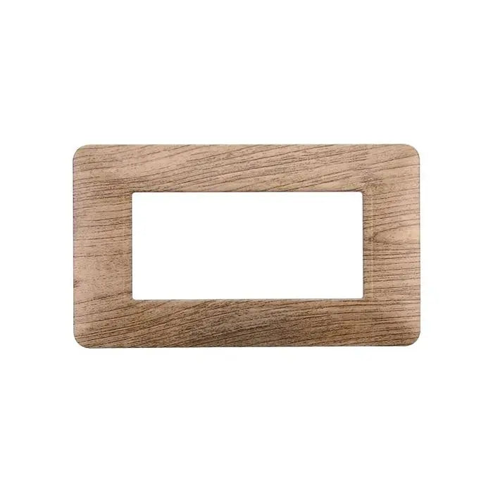 Placca compatibile Bticino Matix 4 moduli plastica colore legno chiaro