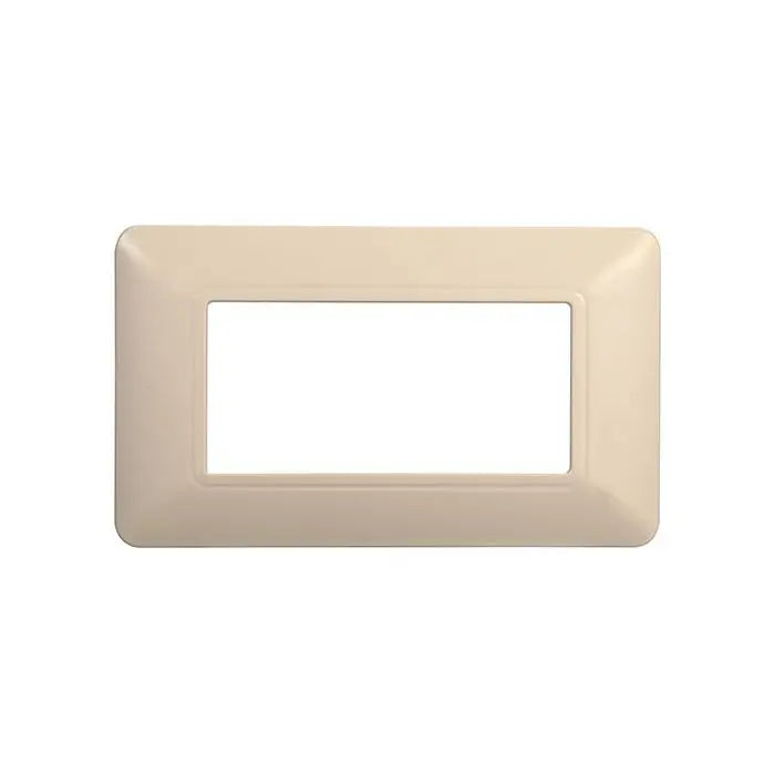 Placca compatibile Bticino Matix 4 moduli plastica colore sabbia