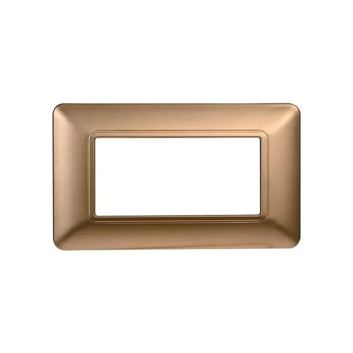 Placca compatibile Bticino Matix 4 moduli plastica colore oro